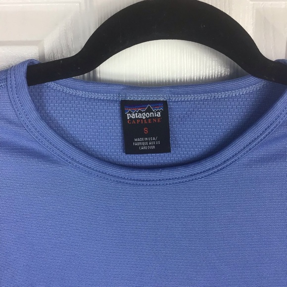 Patagonia Capilene’ Base Layer Long Sleeve T-Shirt Women Size Small Baby Blue - Picture 3 of 3